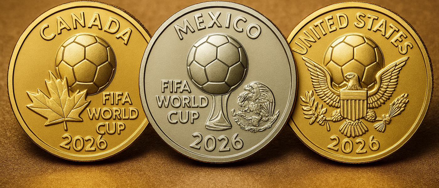 monedas conmemorativas del mundial 2026 USA-CANADA-MX
