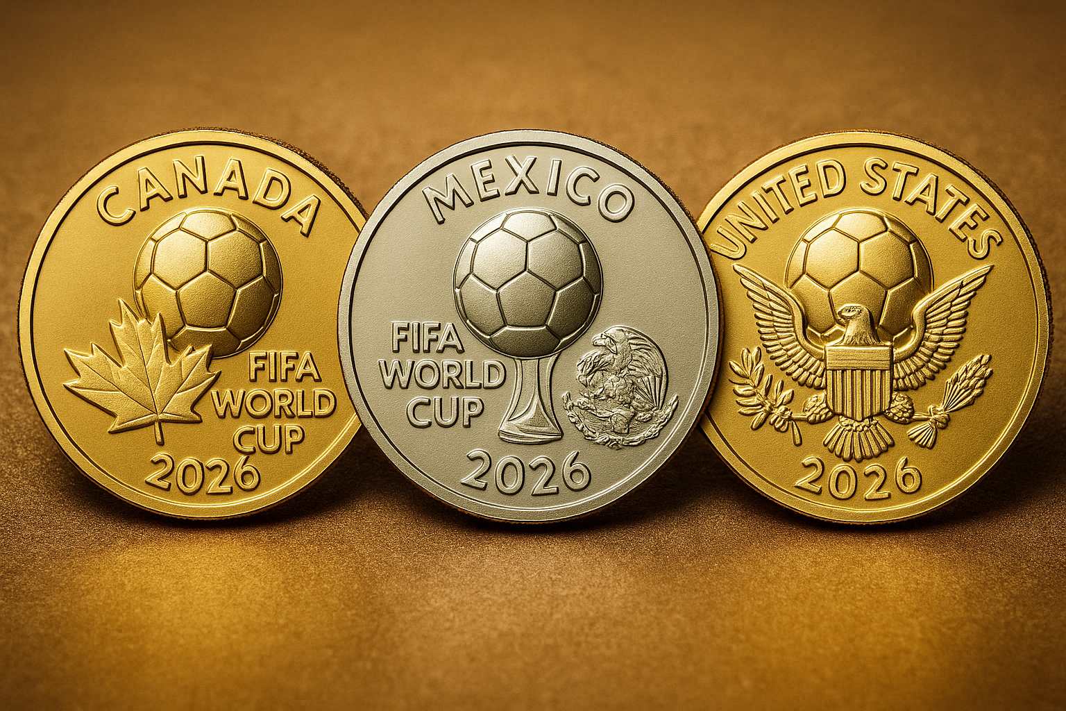 monedas conmemorativas del mundial 2026 USA-CANADA-MX