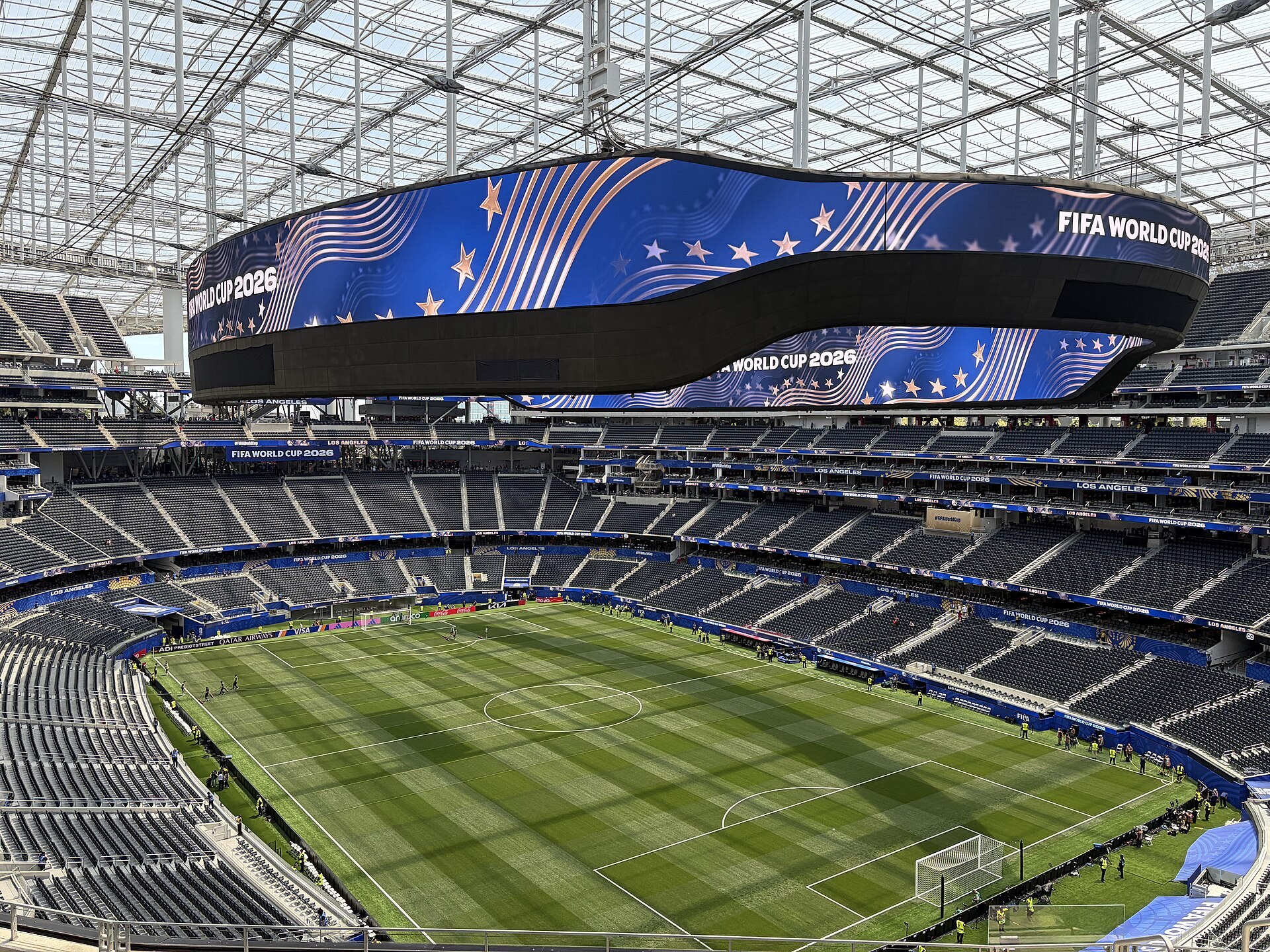World Cup stadium before a United States–Paraguay match in 2026