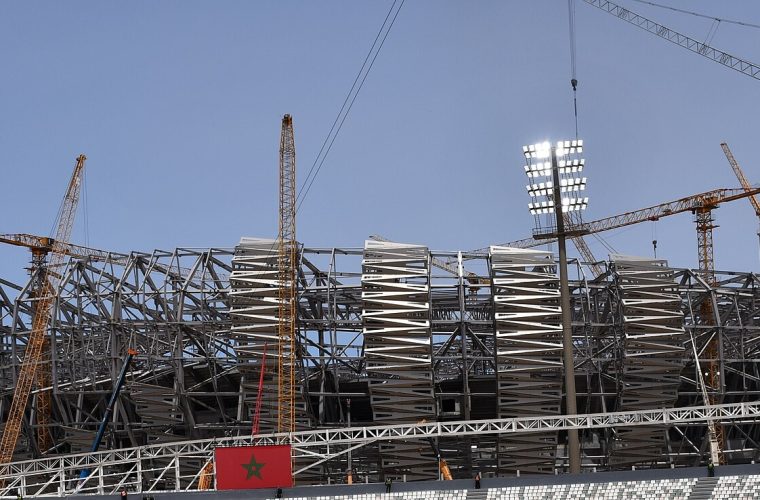 Construction at Prince Moulay Abdellah Stadium in Rabat
