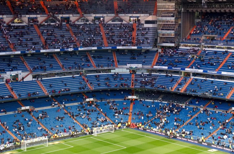 Interior of Santiago Bernabéu Stadium in Madrid