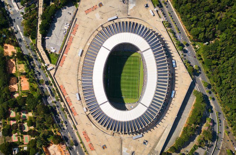 Aerial view of Mineirão stadium in Belo Horizonte